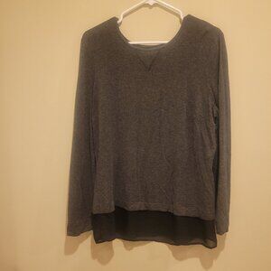 Robert Louis Long Sleeve Knit layered Overlay Sweater